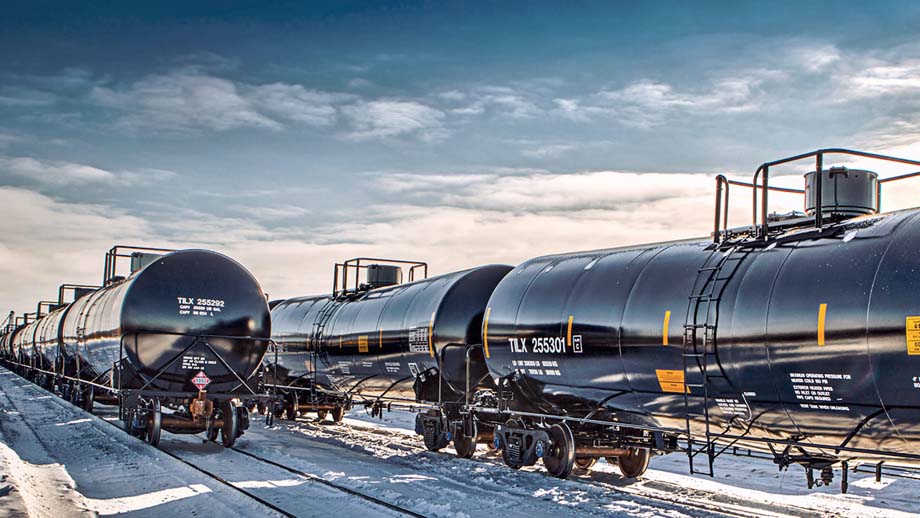 Tank cars.