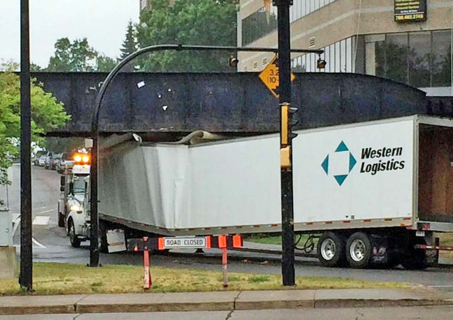 A stuck truck.