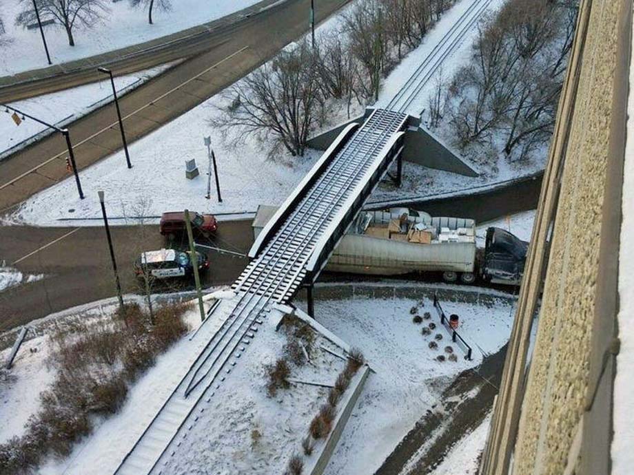 Another stuck truck.