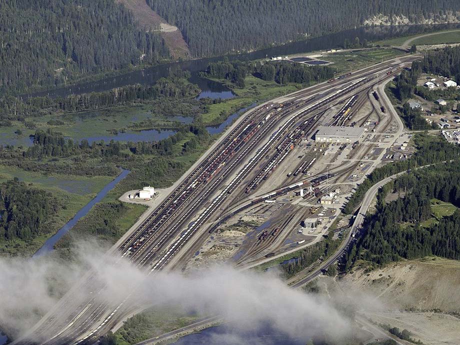 The rail yard at Golden.