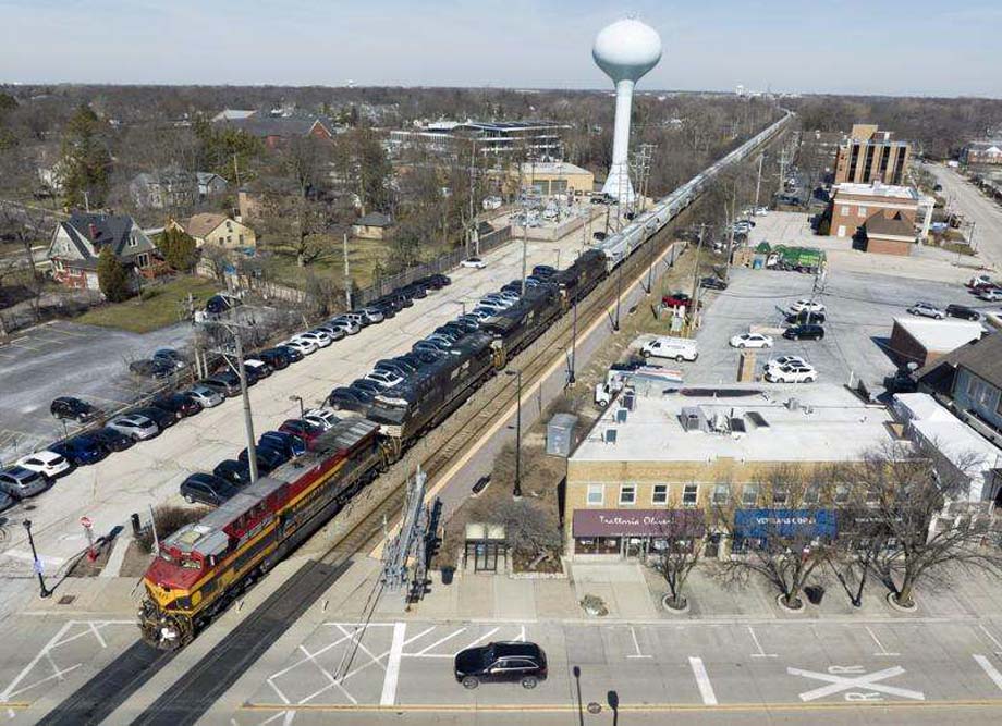 A CPKC train somewhere in America.