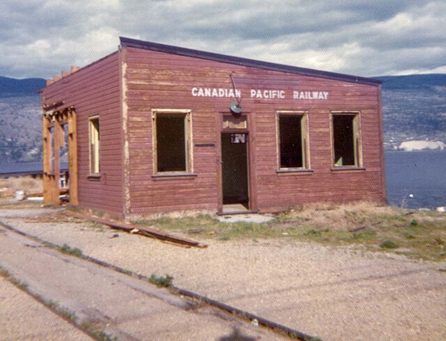 The CPR wharf building at lower Summerland.