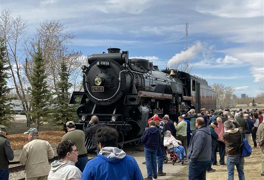 CPKC 2816 on display in Calgary.