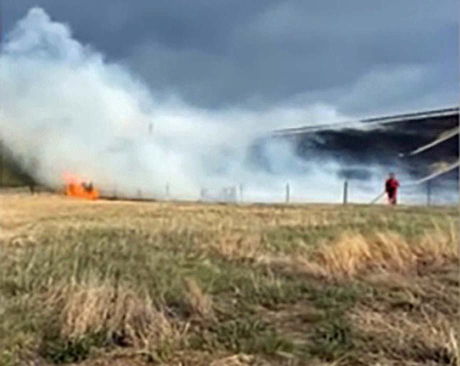 A fire near the Kipp rail yard.