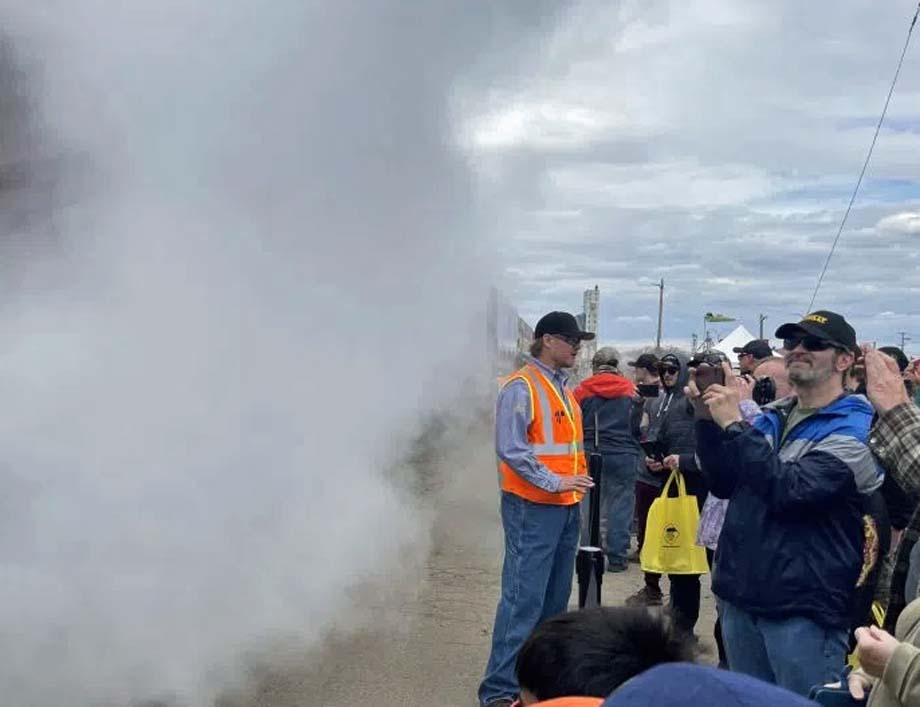 This is why it's called a steam locomotive.