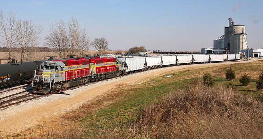 An Iowa Northern train.