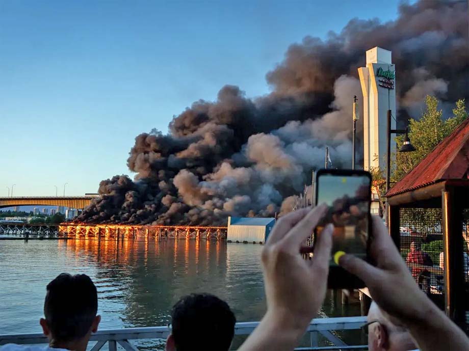 The Marpole trestle fire.