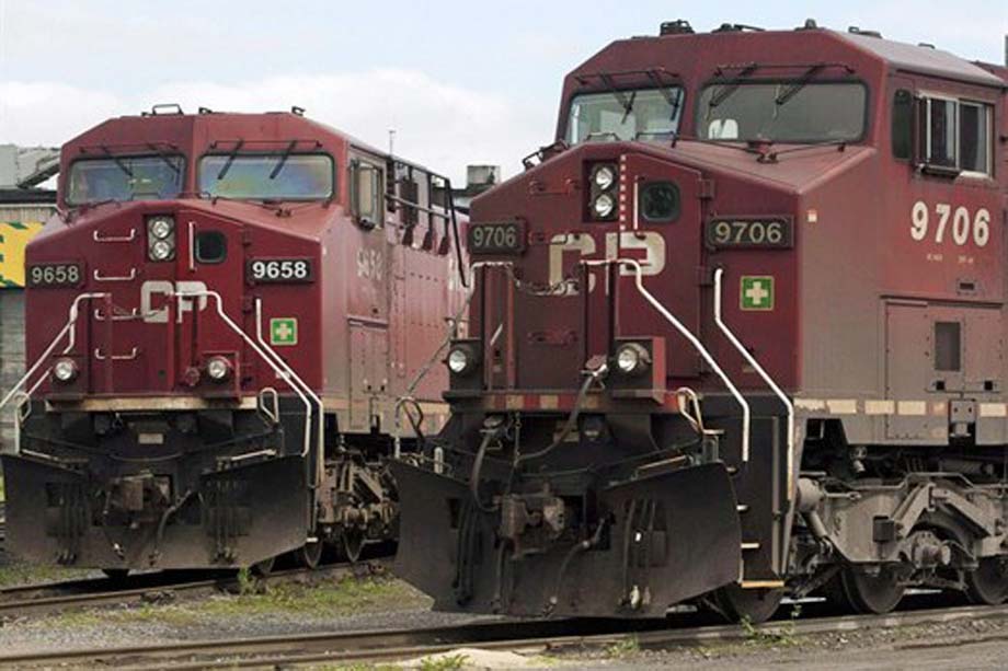 Two CPKC locomotives.