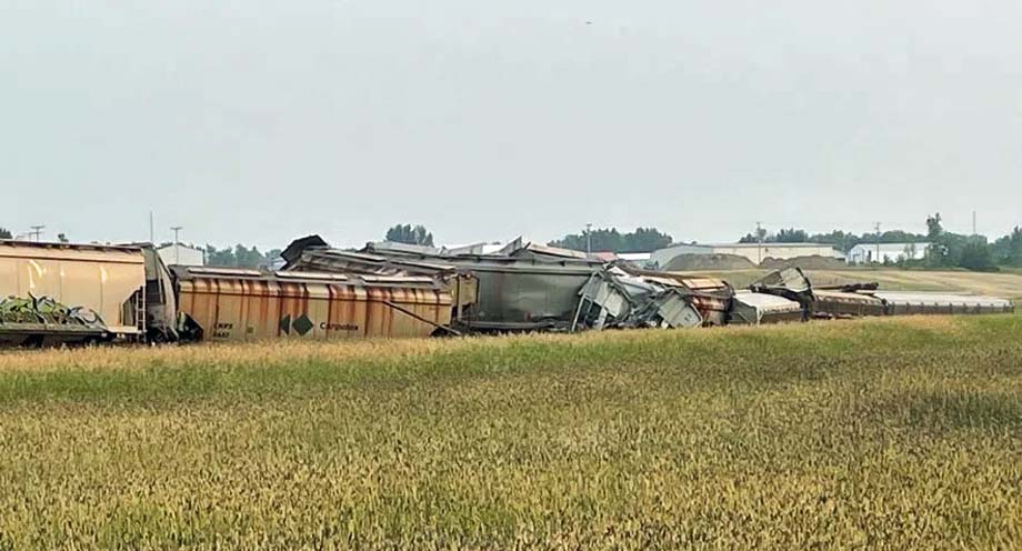 The derailment site.