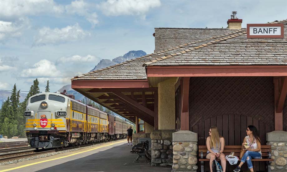 The Royal Canadian Pacific stopped Banff.