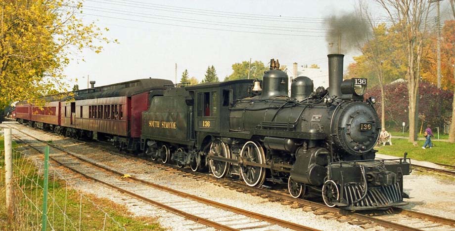 South Simcoe Railway 4-4-0 Standard number 136.