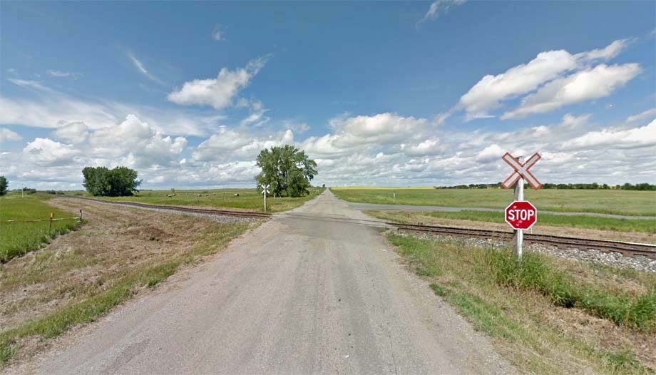 Highway 606 grade crossing.