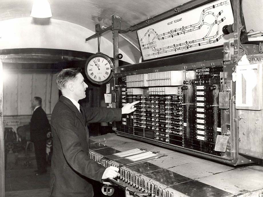 Railway controls for the Mount Pleasant station.