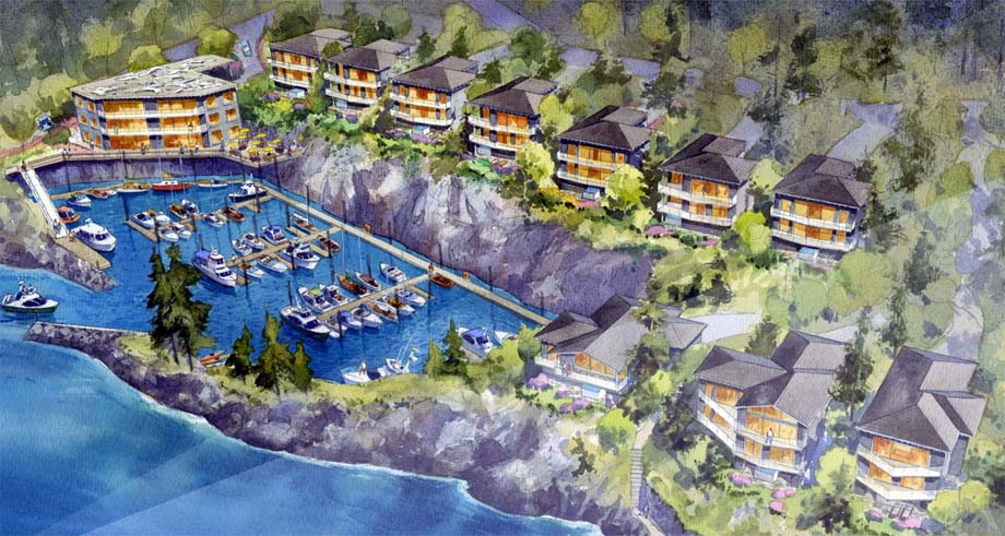 A rendering of the proposed marina.