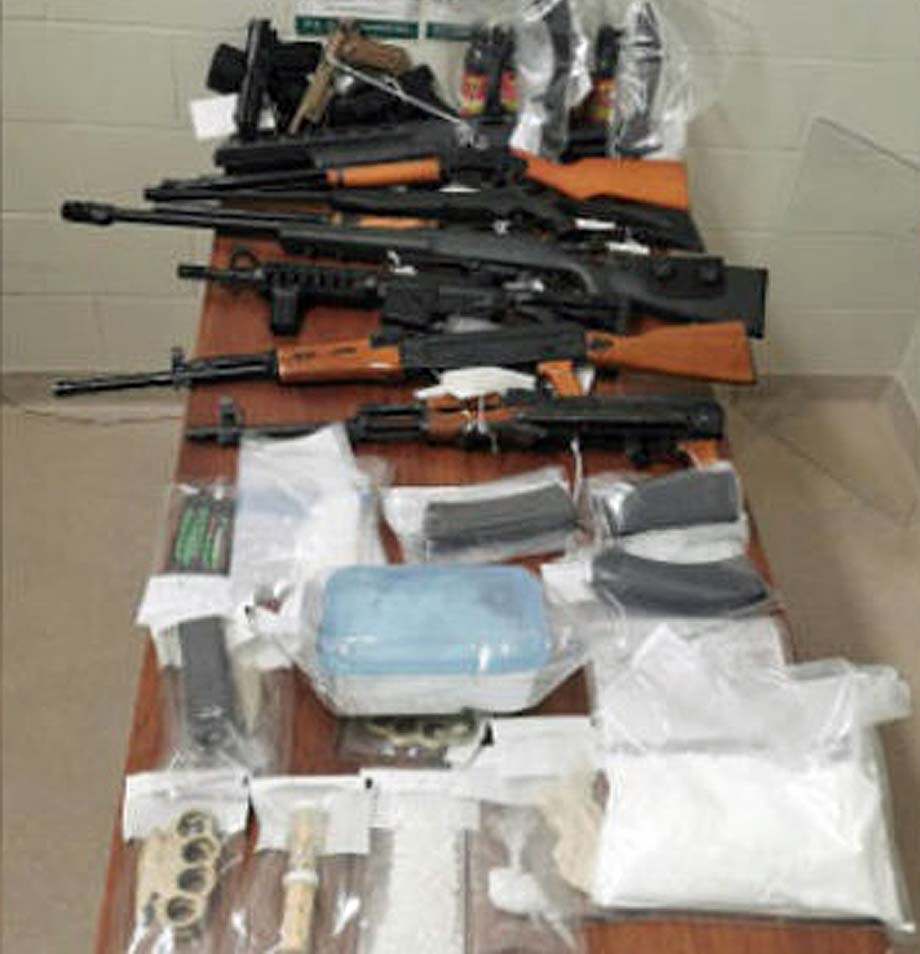 Seized drugs, firearms, and prohibited devices.