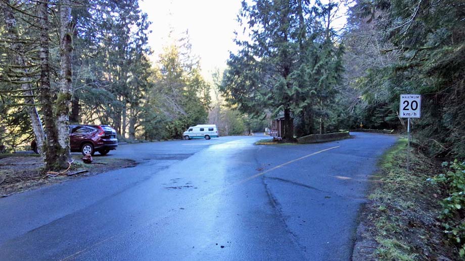 Lower parking lot at the Potholes.