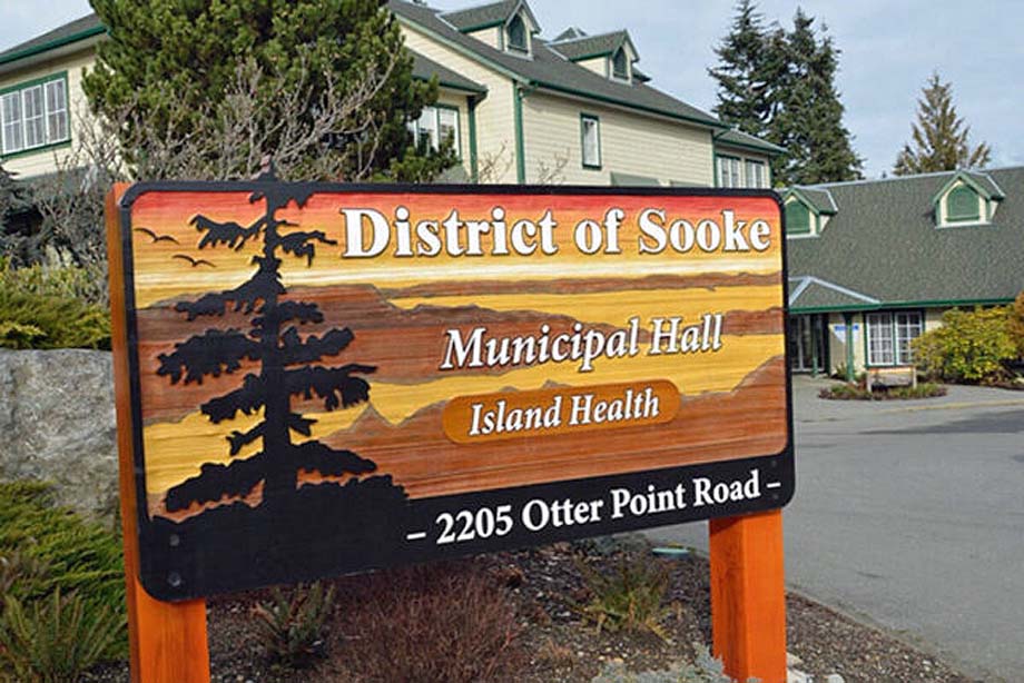 The District of Sooke sign.