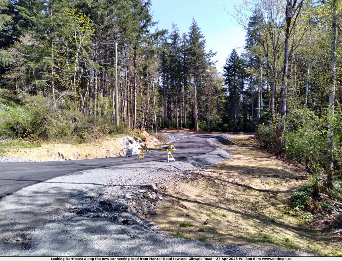 The Manzer Road cut-off is now paved.