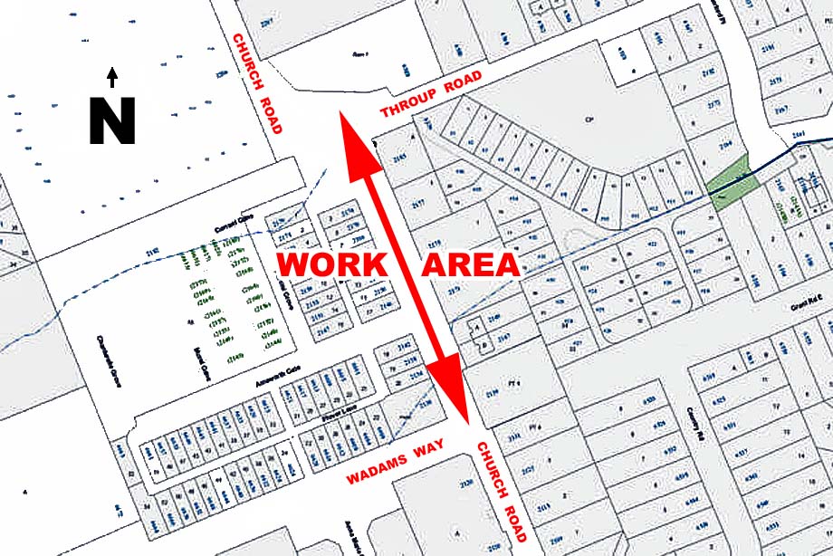 Work area map.