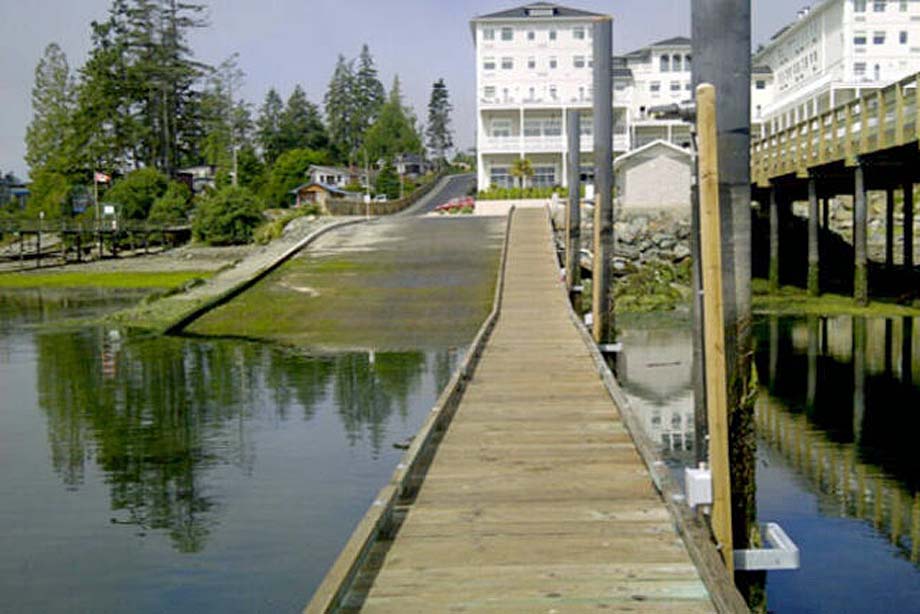 The Sooke boat launch by the Prestige.