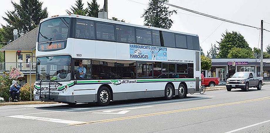 A BC Transit bus in Sooke.