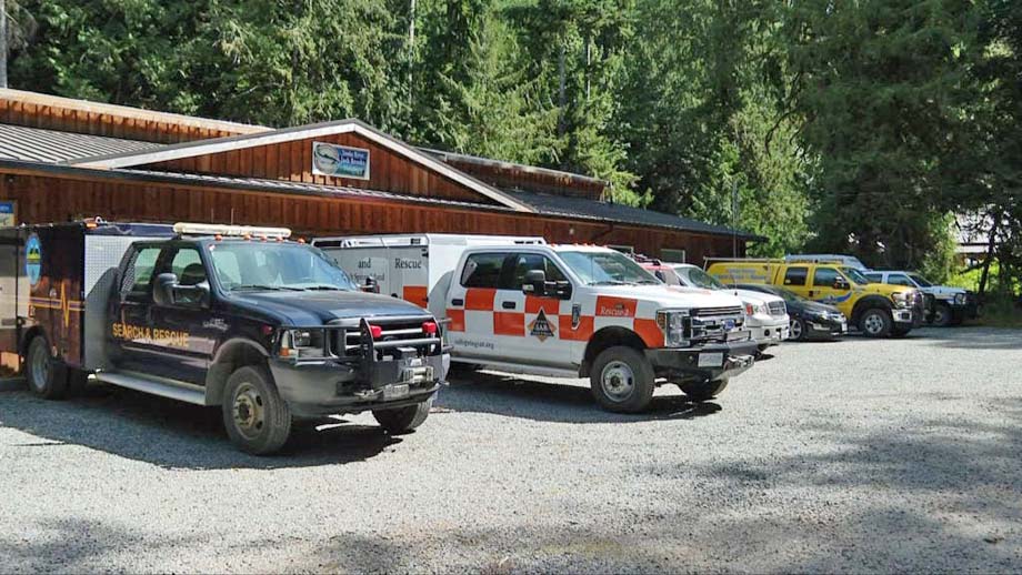 Search and rescue vehicles.