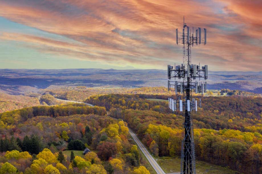 A cellphone transmission tower.