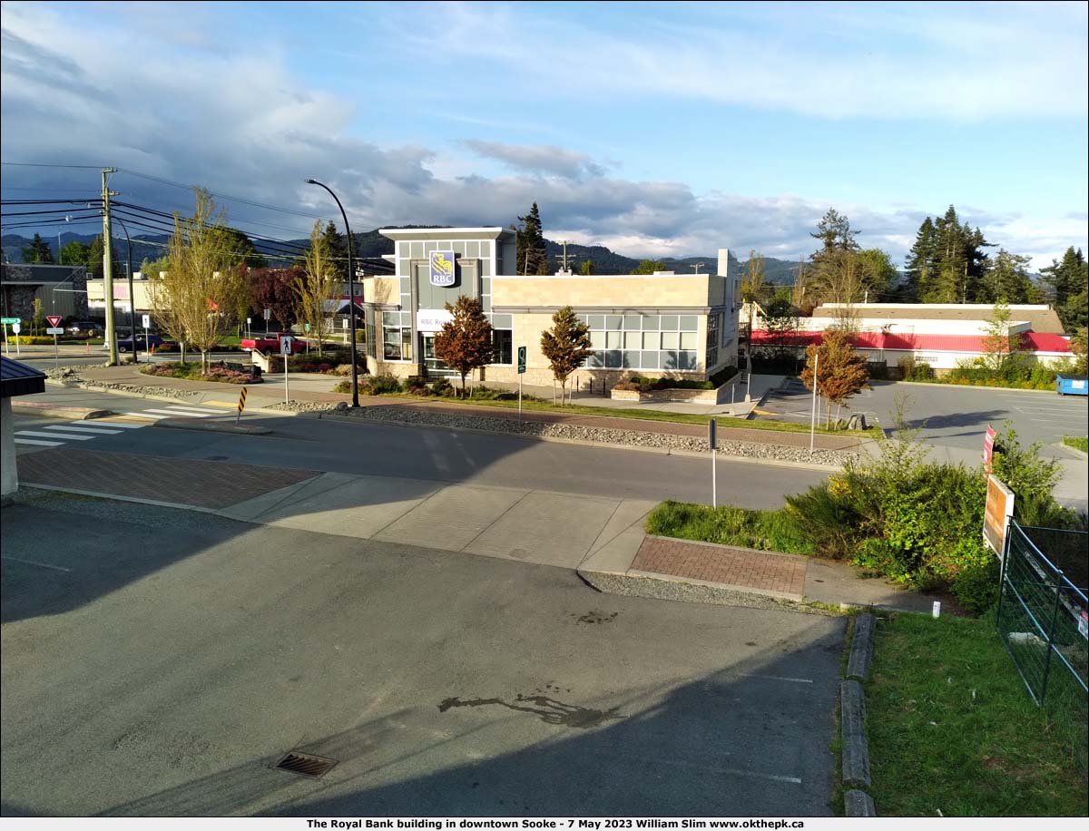 The Royal Bank building in downtown Sooke.