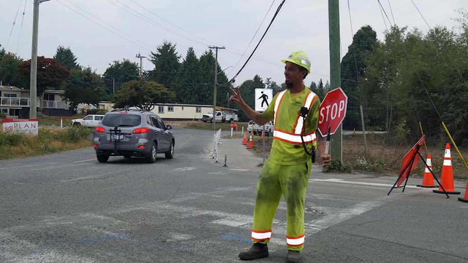 Flagger Jeremy Gleeson.