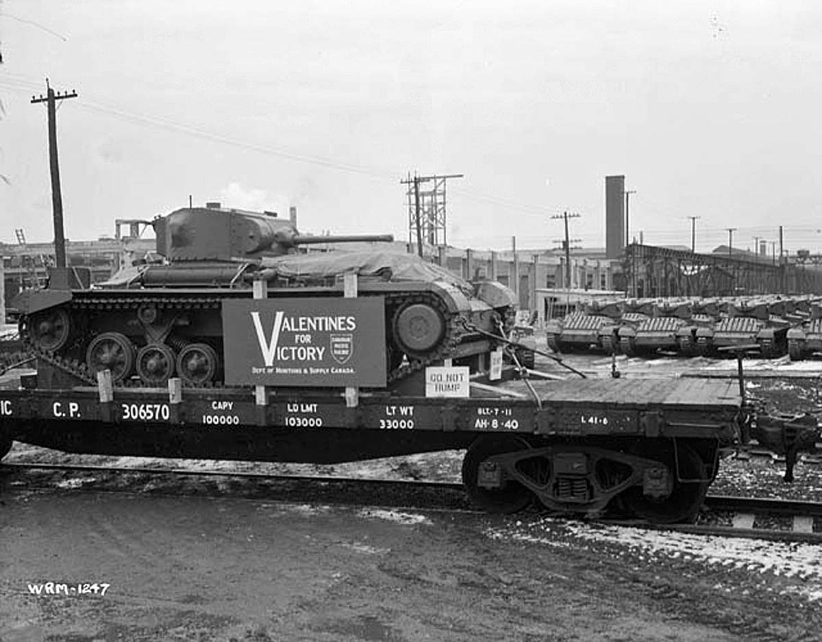 A Valentine tank.