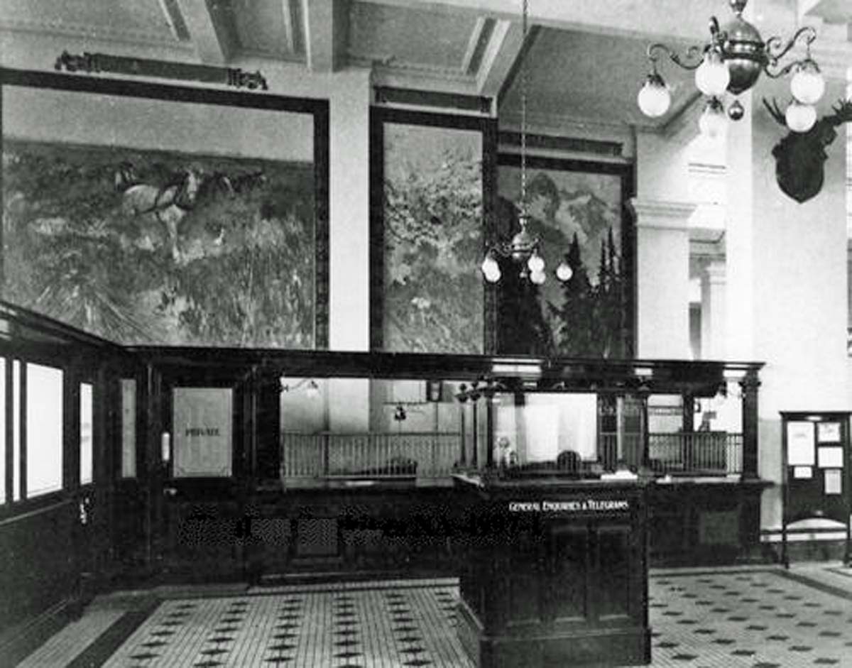 Interior of the CPR office in Liverpool.