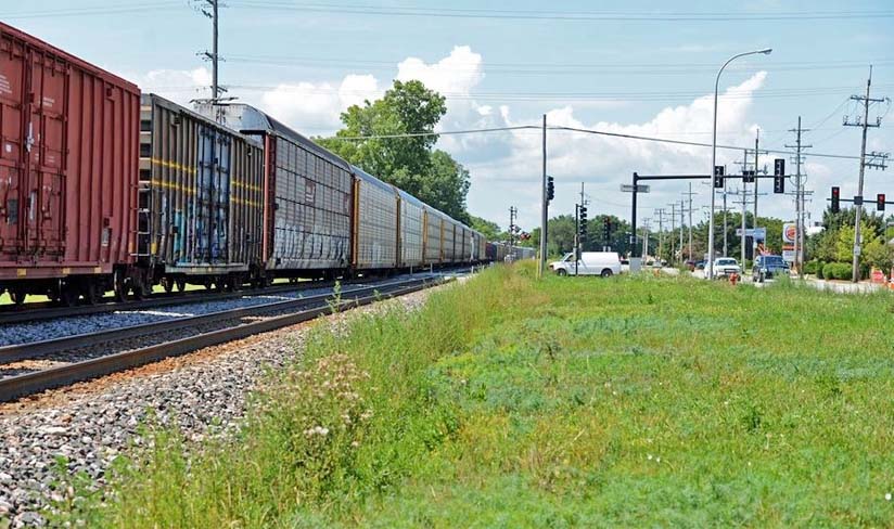 A train near Chicago.