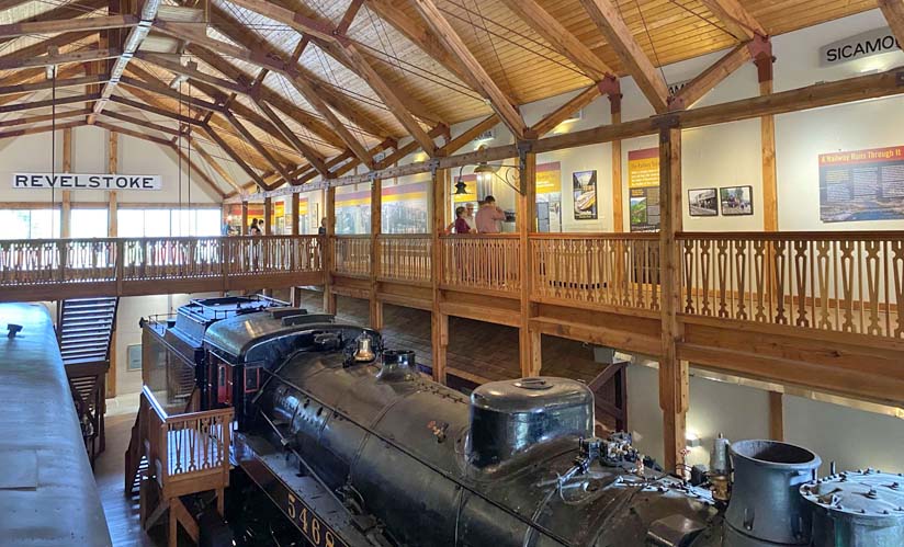 Canadian Pacific 2-8-2 Mikado number 5498 in the Revelstoke Museum.