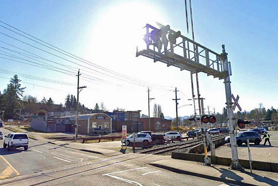 The CP grade crossing on George Ferguson Way.