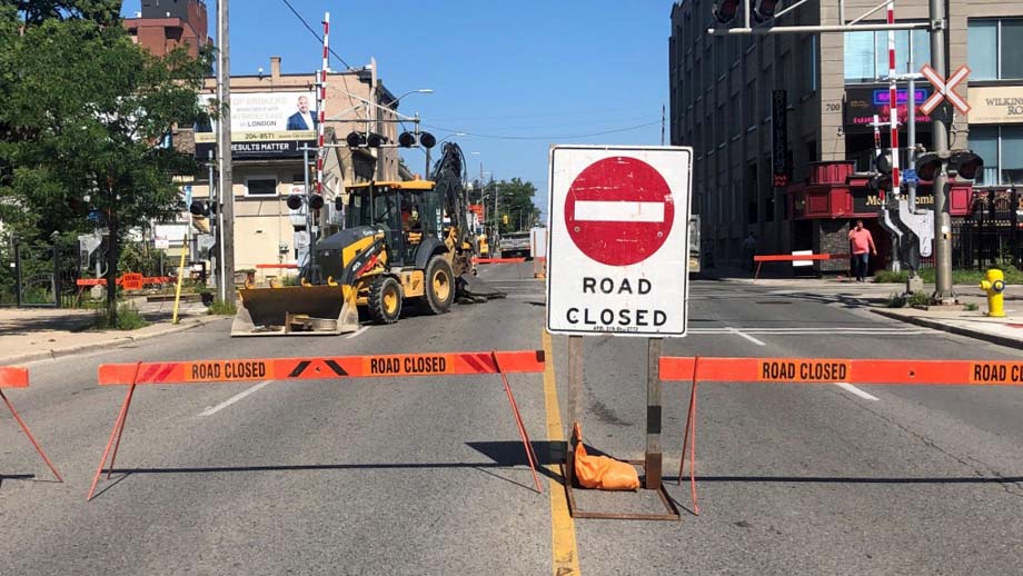 Richmond Street closed.