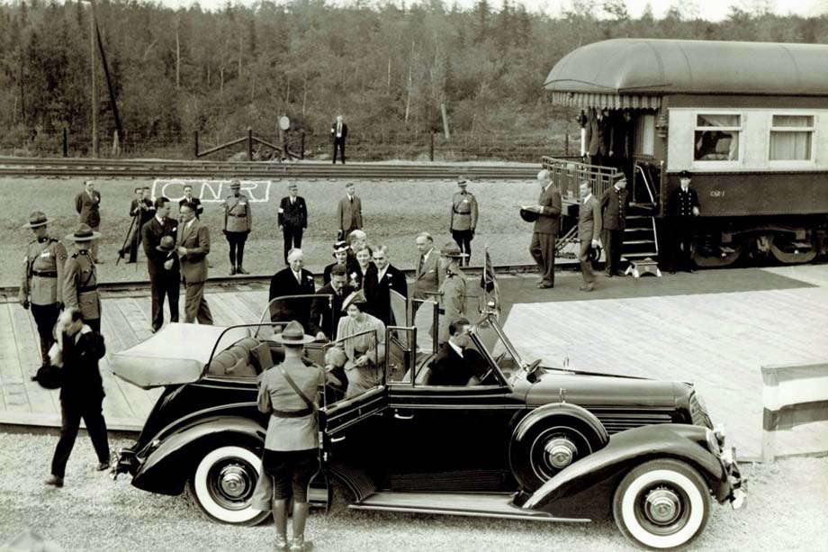 King George VI and Queen Elizabeth.