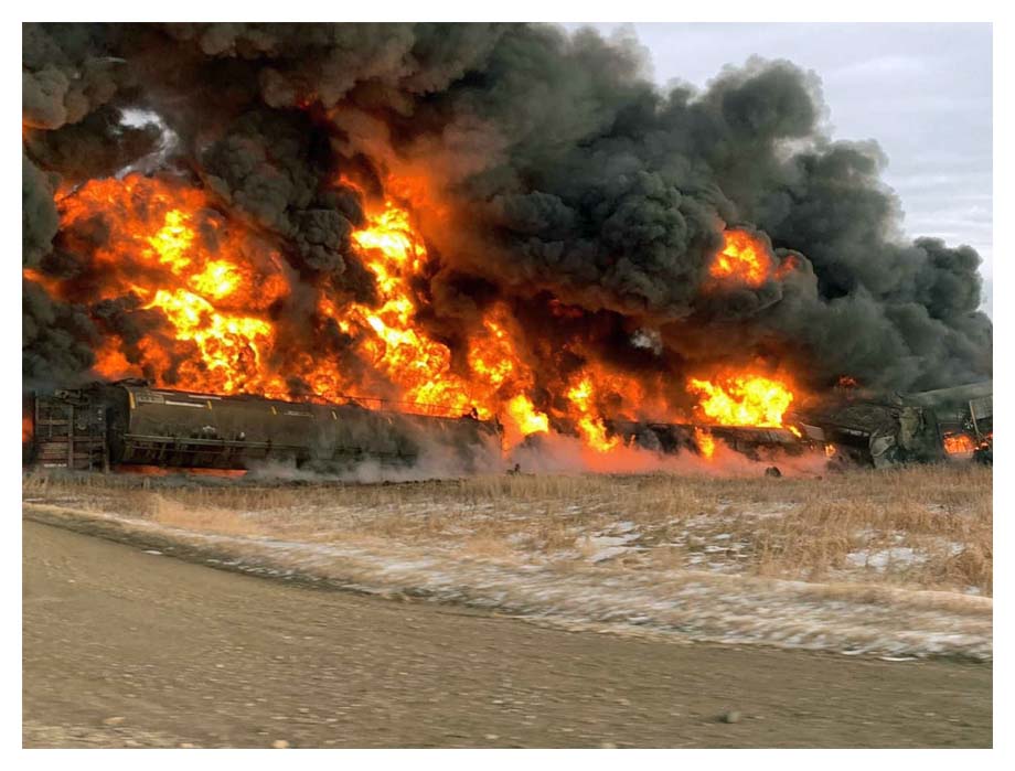 A derailment near Macoun.