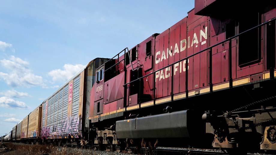 A Canadian Pacific freight train.