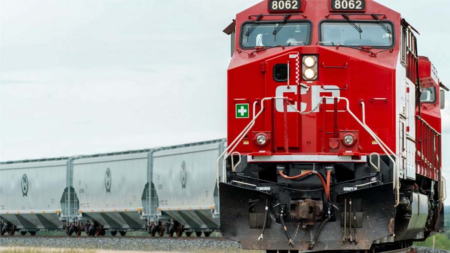 A Canadian Pacific grain train.