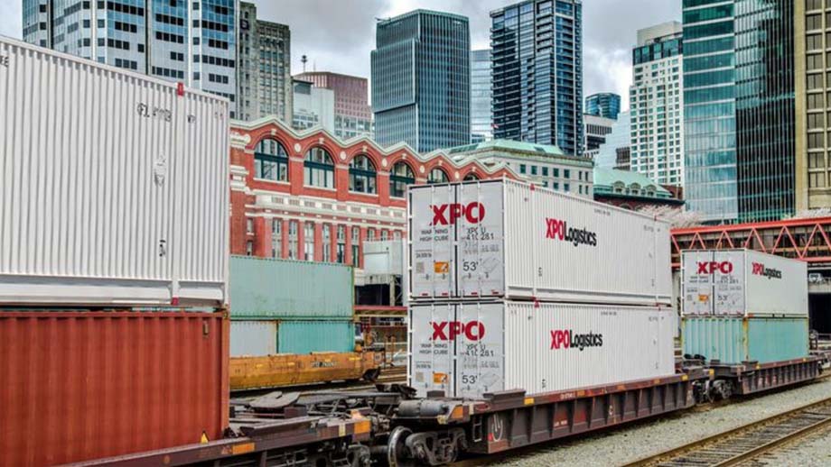 Cans on a CP train in Vancouver.