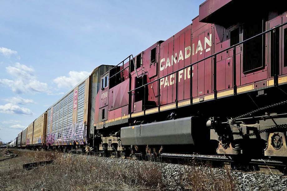 CP trains at the yard in Toronto.