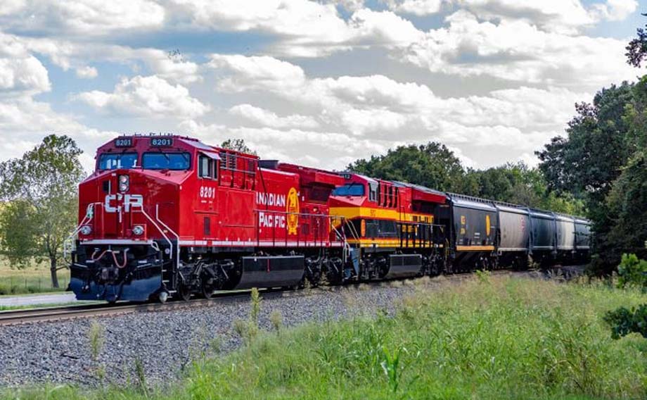 A CPKC grain train.