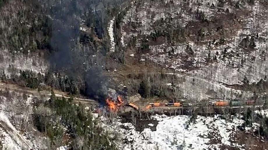 Site of the derailment.