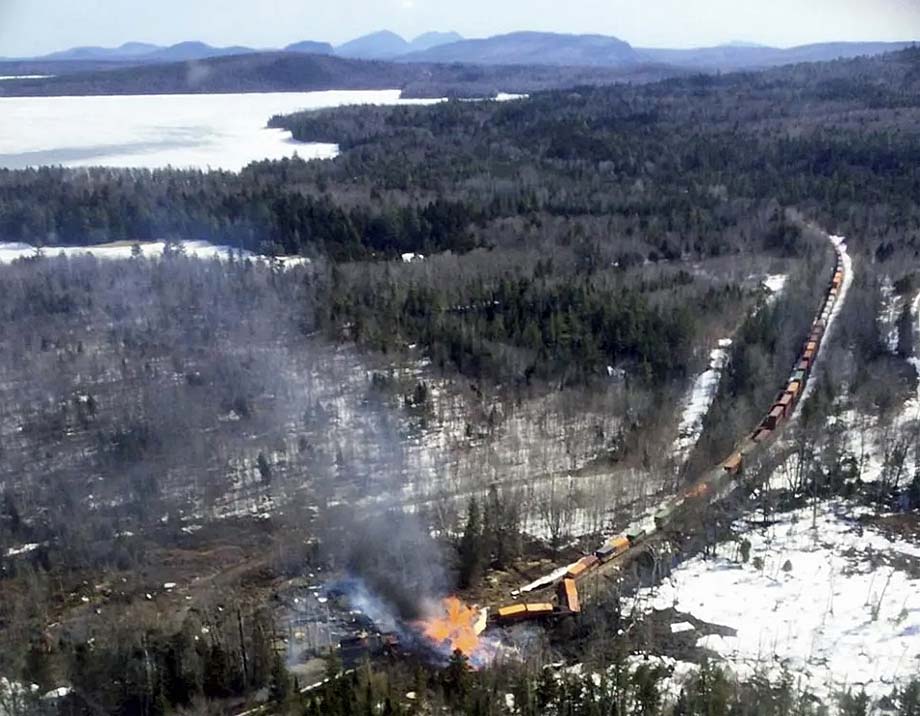 Site of the derailment.