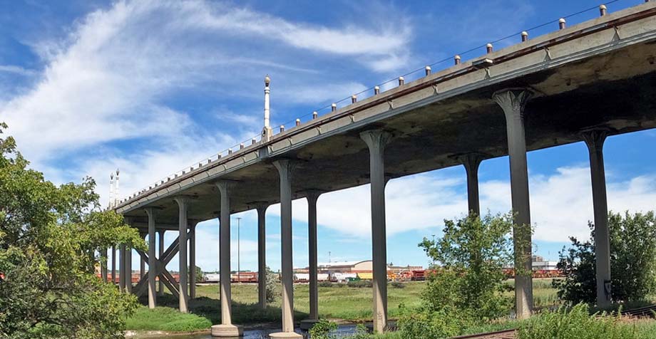 The Fourth Avenue bridge.