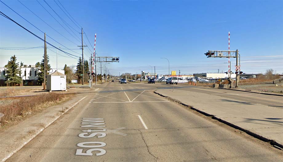 50th Street grade crossing.