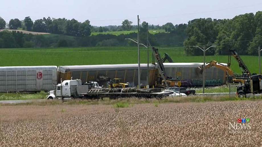 Derailment site.