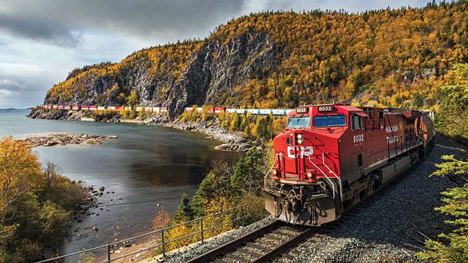 A CPKC container train.