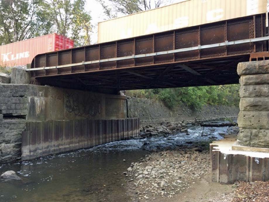 The Menomonee River bridge.