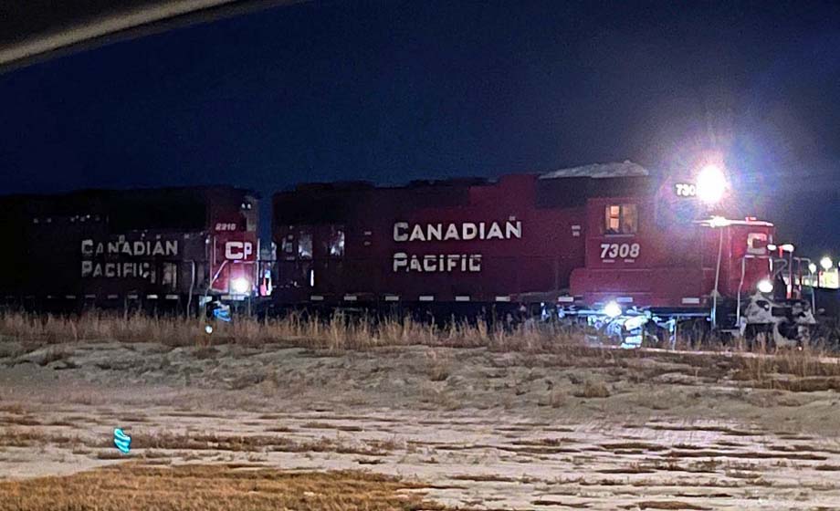 Two CPKC locomotives.